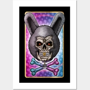 Happy Easter, Easter Bunny skull Posters and Art